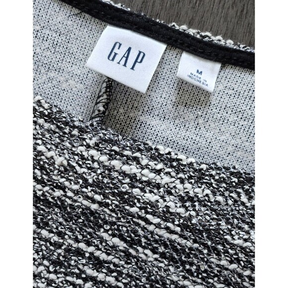 Gap Boulce Tweed Heathered Gray Textured Mini Dress Size M  Academia Career - Picture 5 of 10